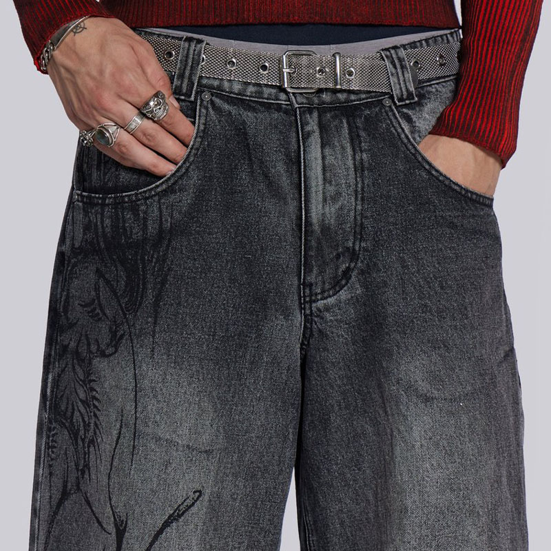 Hip Hop Vintage Aged Jeans