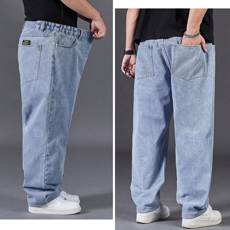 Plus Size Solid Color Elastic Waist Jeans