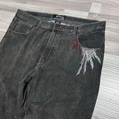 Y2K Winged Cross Jeans