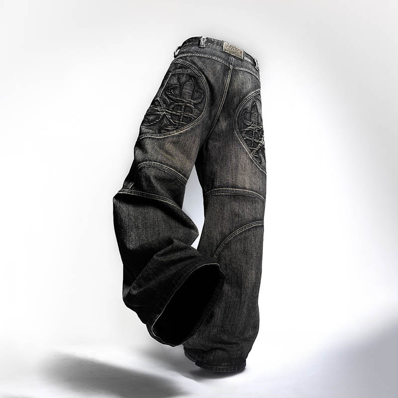 Hip Hop Washed And Distressed Jeans