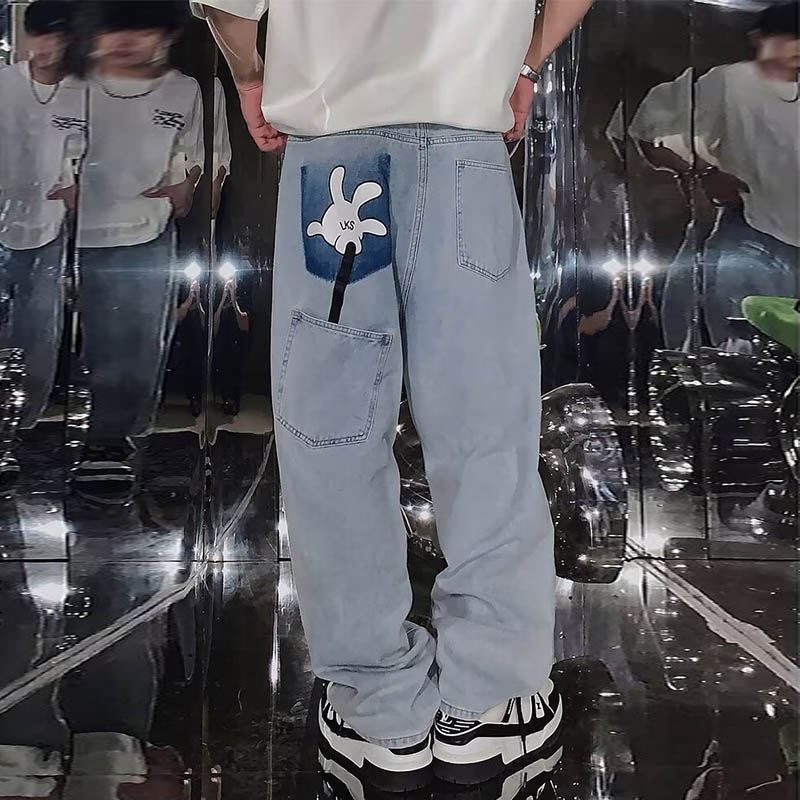 Y2K Cartoon Pattern Jeans