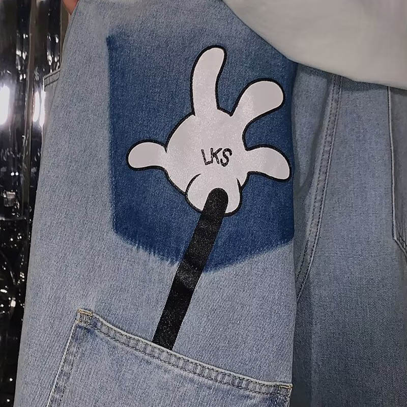 Y2K Cartoon Pattern Jeans