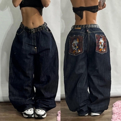 Y2K Hip Hop Graffiti Vintage Relaxed Jeans