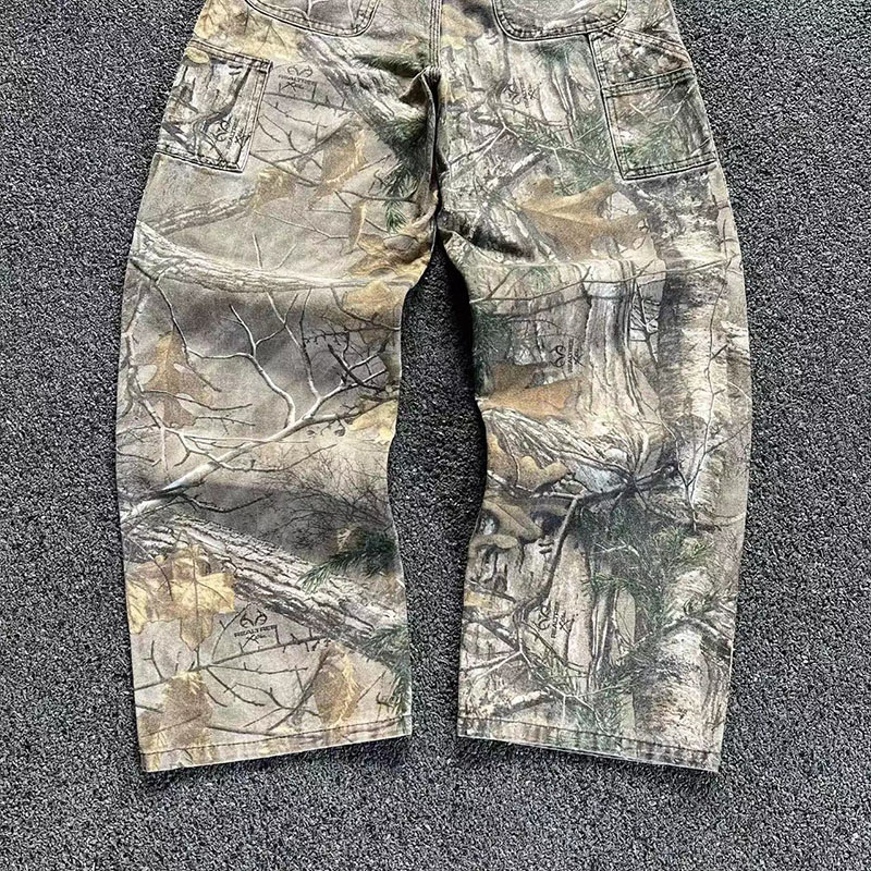 Vintage Twig Camouflage Pants Washed Work Pants