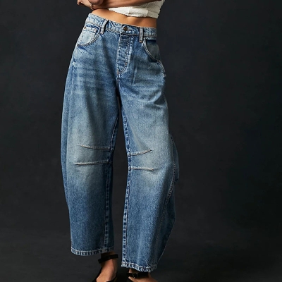 Hip Hop Washed Lantern Jeans