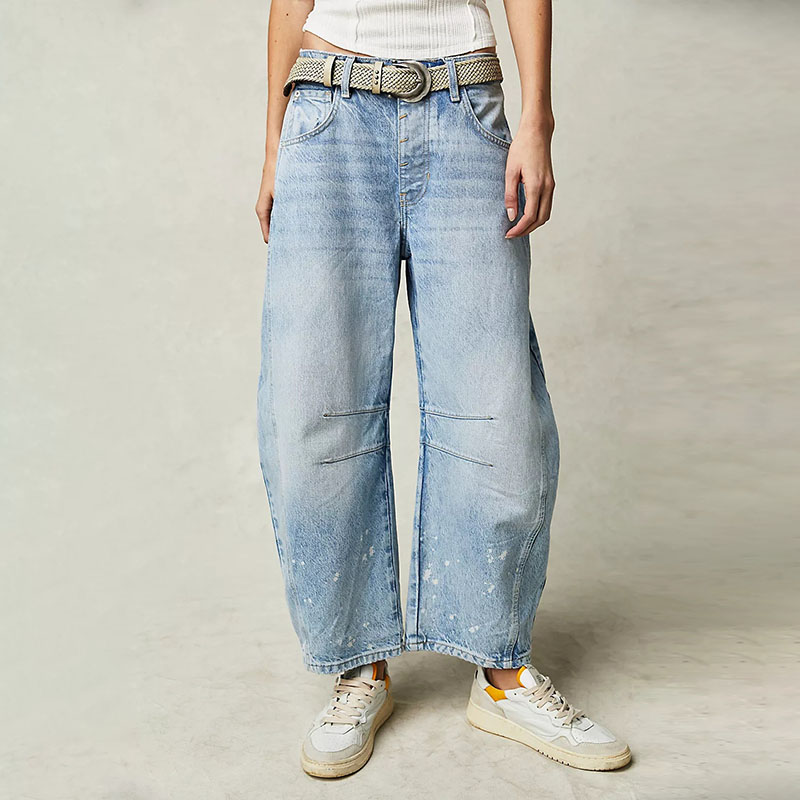 Hip Hop Washed Lantern Jeans