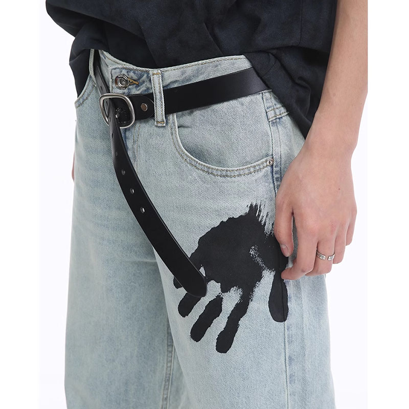 Hip Hop Palm Print Jeans