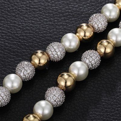 10mm Iced Beads Pearl Bracelet