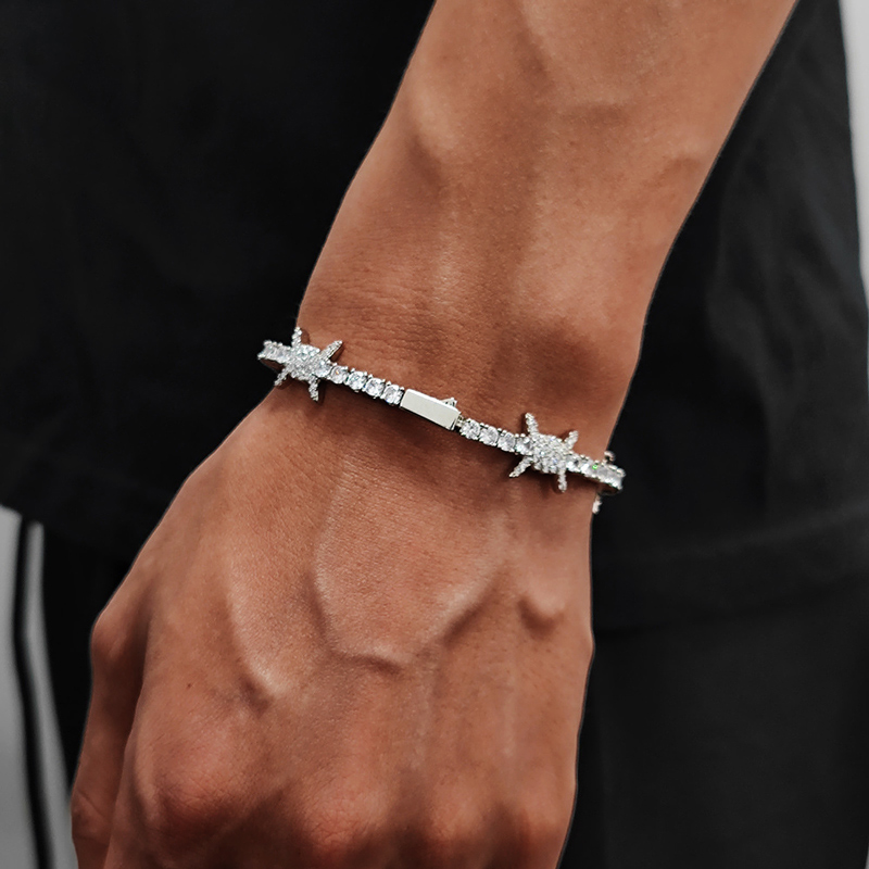 Iced Out Thorns Tennis Bracelet