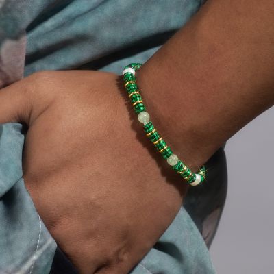 6mm Natural Stone Malachite Bracelet