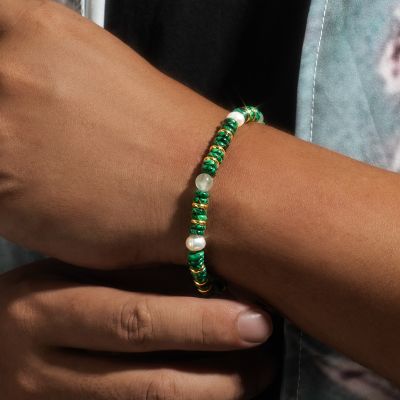 6mm Natural Stone Malachite Bracelet