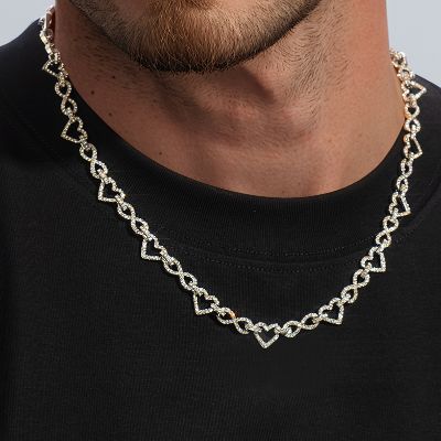 Iced Out Infinity Heart Chain