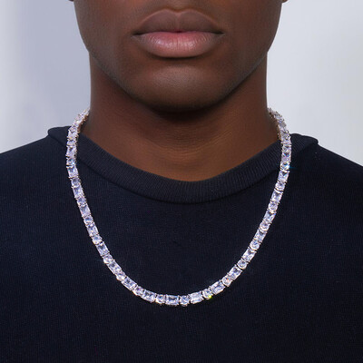5mm Baguette&Round Stone Tennis Chain