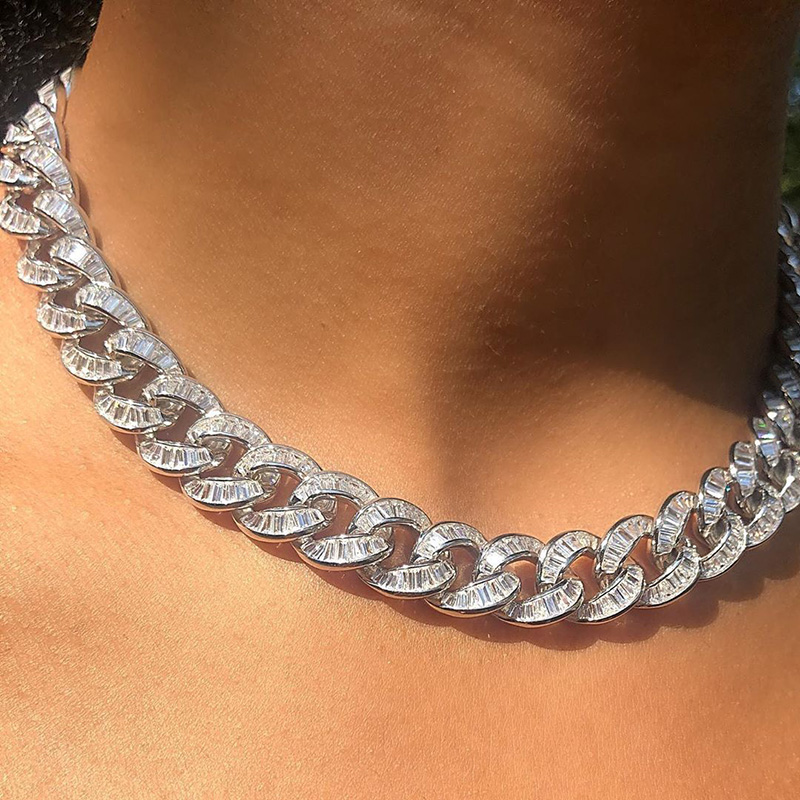 Iced Out 10mm Baguette Cut Chain