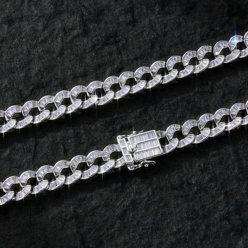 Iced Out 10mm Baguette Cut Chain