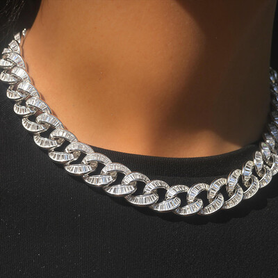 Iced Out 10mm Baguette Cut Chain