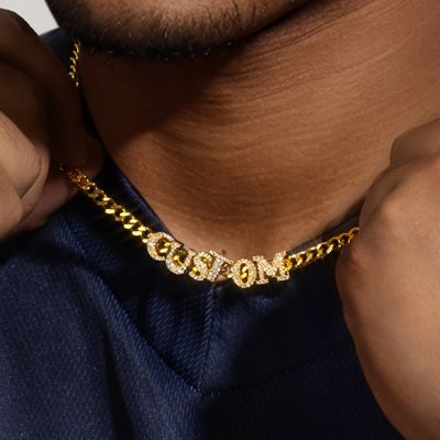 Iced Custom Cuban Link Name Necklace