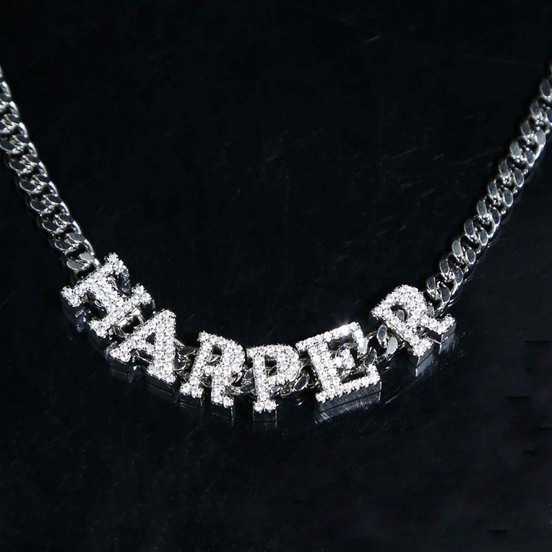 Iced Custom Cuban Link Name Necklace