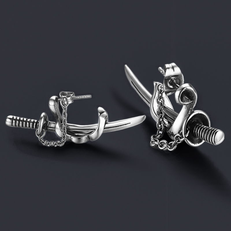 Chain Samurai Sword Earrings