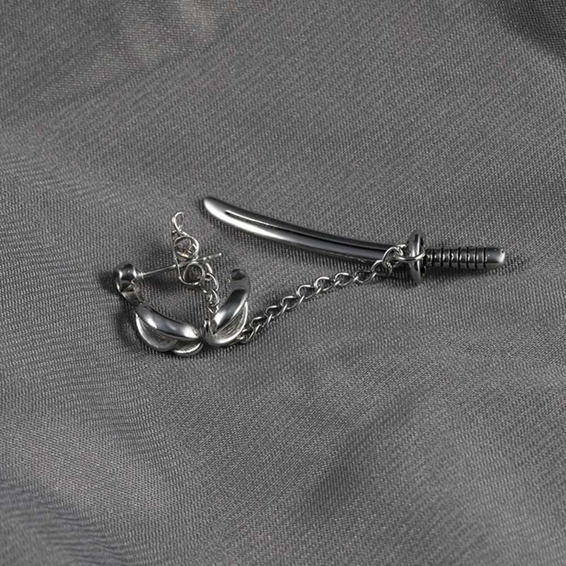 Chain Samurai Sword Earrings