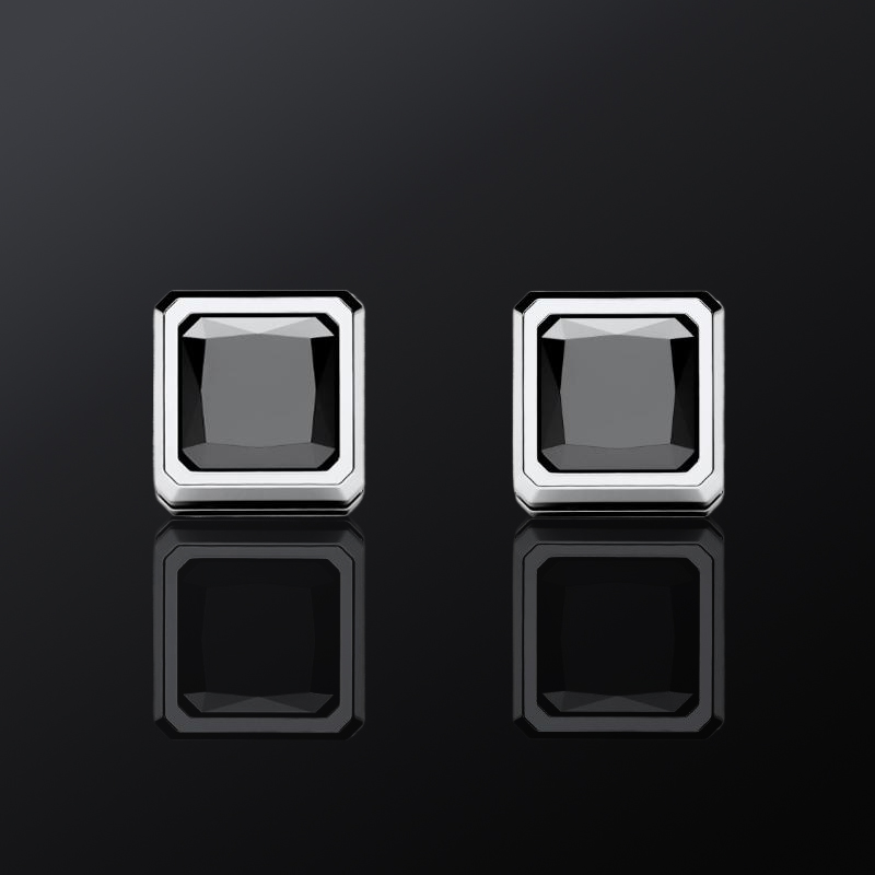 2.12 CTW Black Diamond Stud Earrings