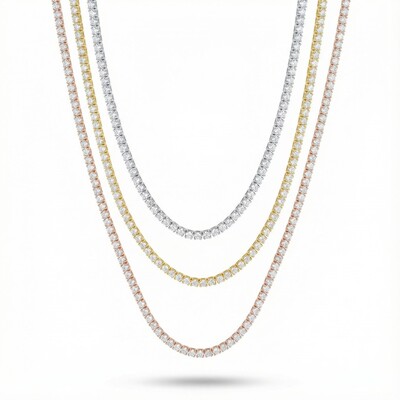 2mm Moissanite S925 Sterling Silver Tennis Chain