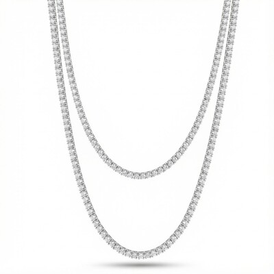 2mm Moissanite S925 Sterling Silver Tennis Chain