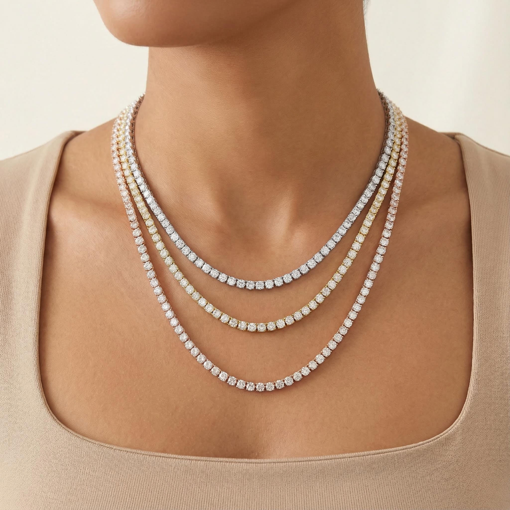 2mm Moissanite S925 Sterling Silver Tennis Chain