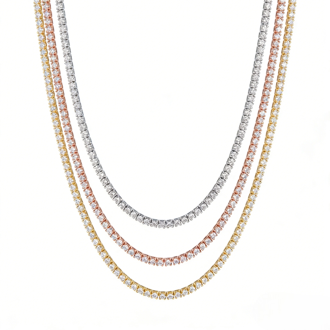 2mm Moissanite S925 Sterling Silver Tennis Chain