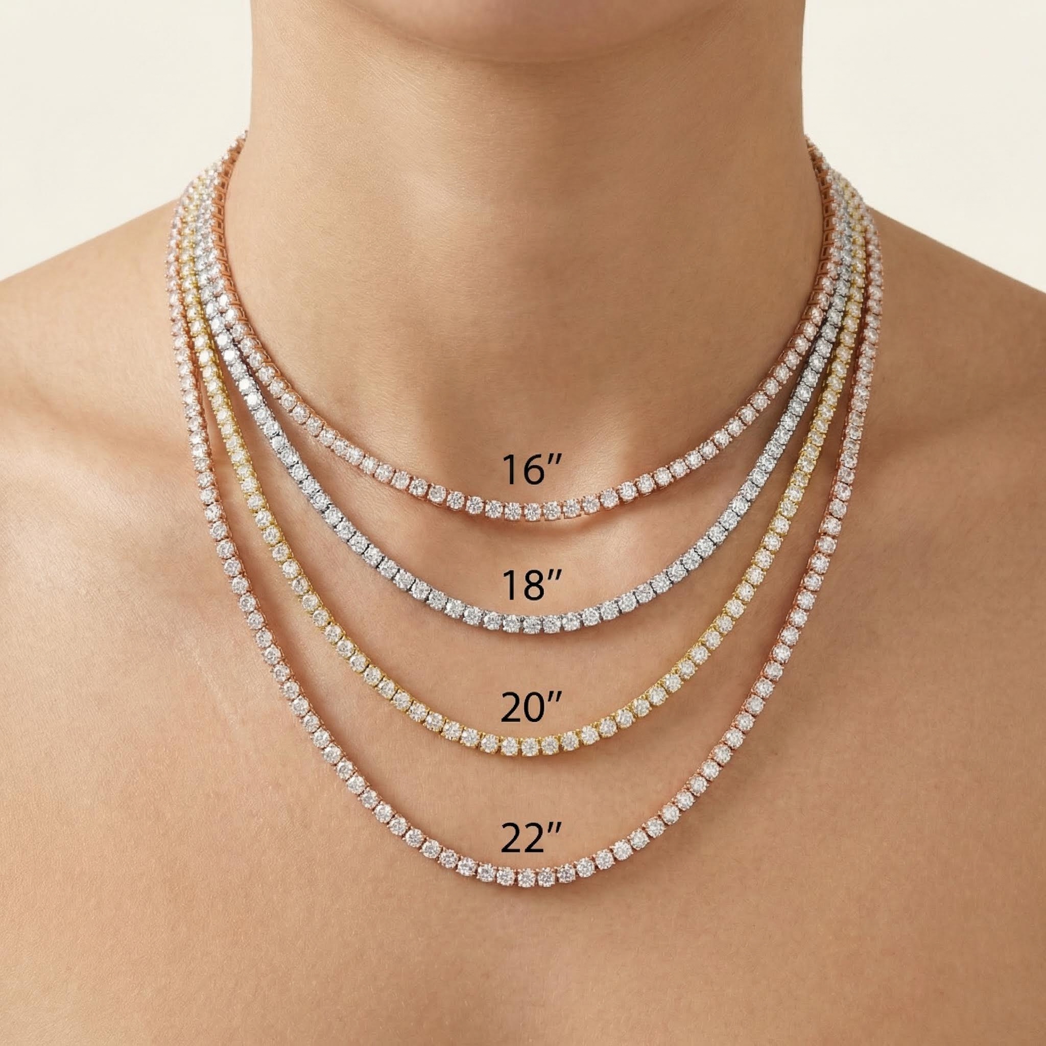 2mm Moissanite S925 Sterling Silver Tennis Chain