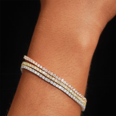 2mm Moissanite S925 Sterling Silver Tennis Bracelet