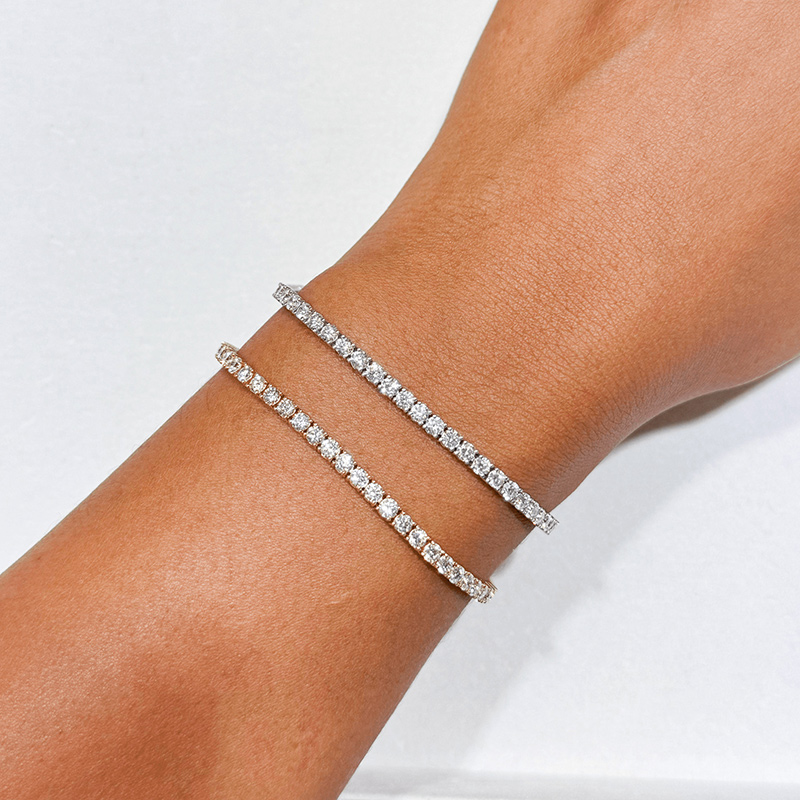 2mm Moissanite S925 Sterling Silver Tennis Bracelet