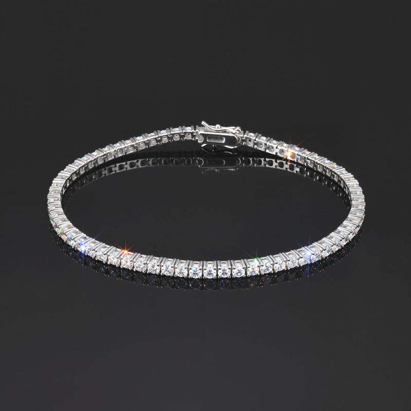 2mm Moissanite S925 Sterling Silver Tennis Bracelet