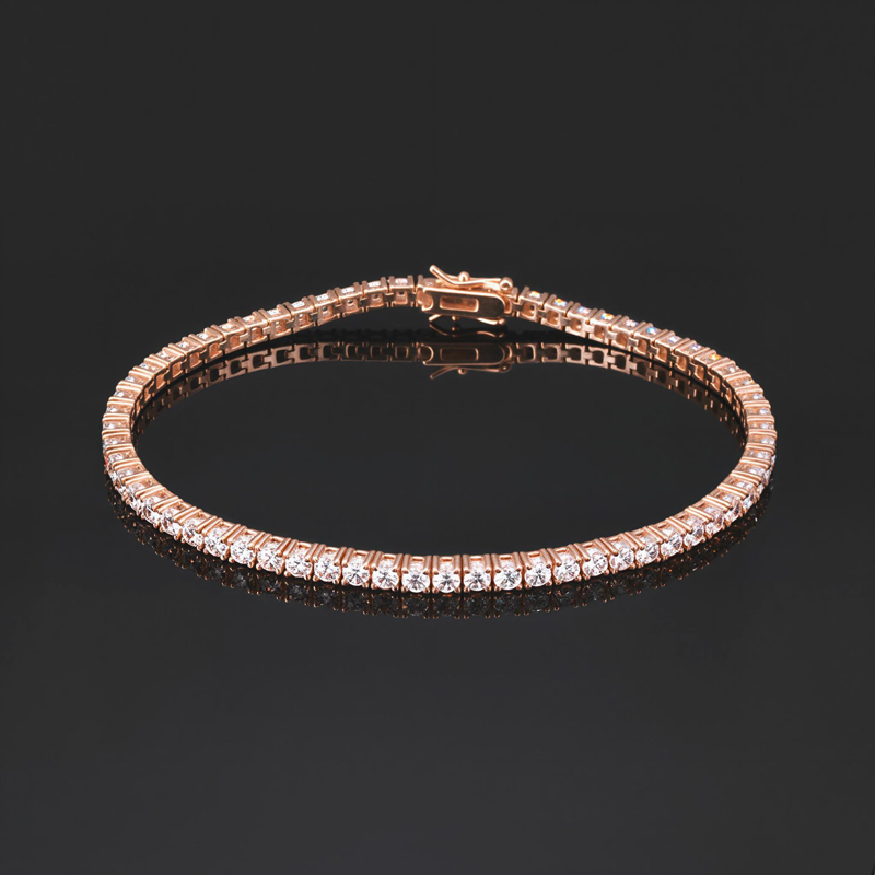 2mm Moissanite S925 Sterling Silver Tennis Bracelet