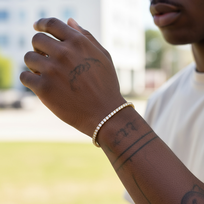 2mm Moissanite S925 Sterling Silver Tennis Bracelet