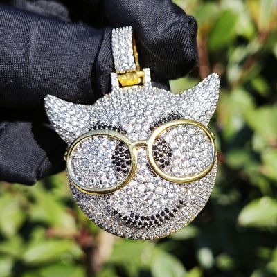 Iced Out Glasses Devil Pendant