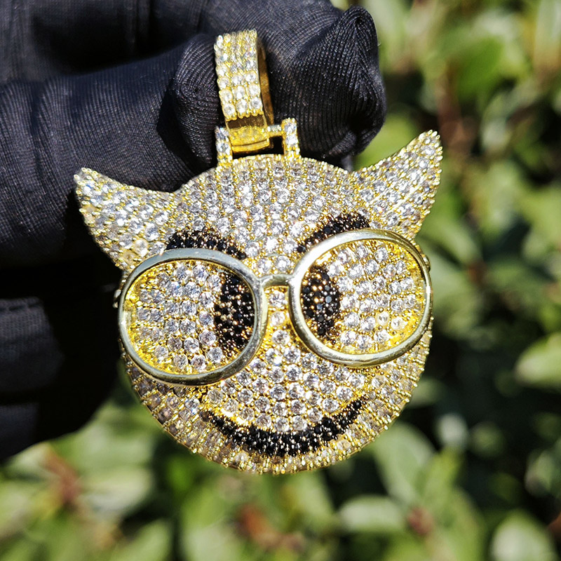 Iced Out Glasses Devil Pendant