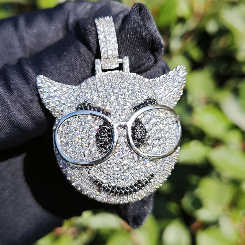 Iced Out Glasses Devil Pendant