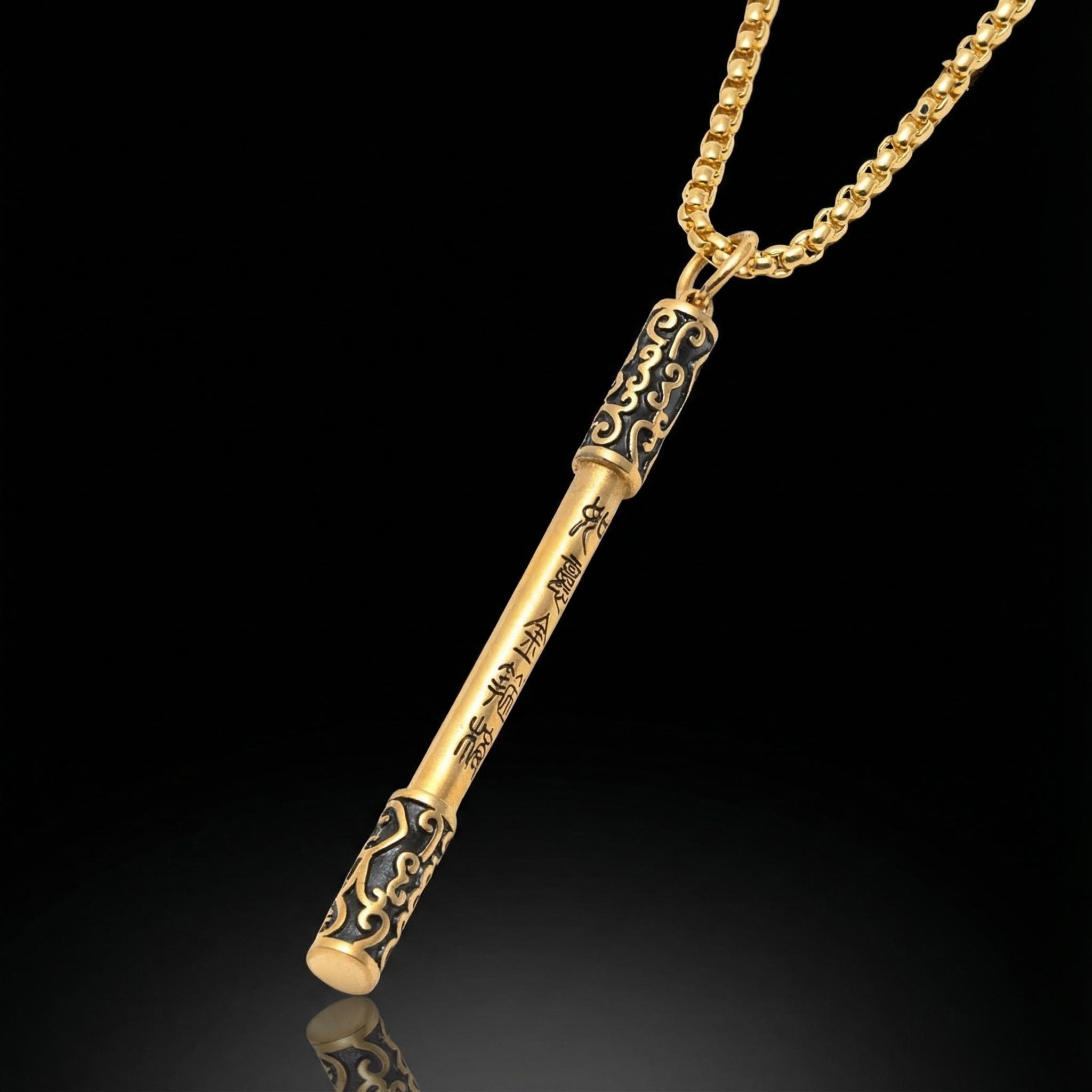 As-You-Will Gold-Banded Cudgel Weapon Stick Pendant