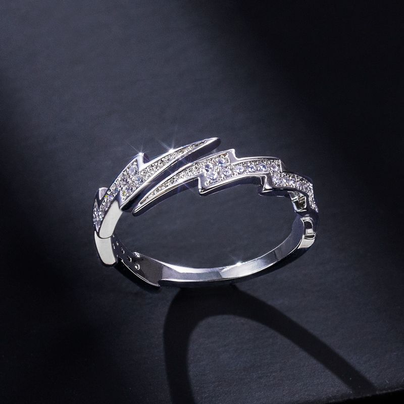 Moissanite Lightning Open Ring