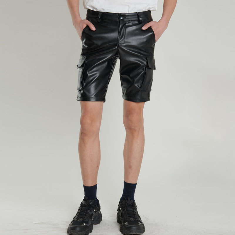 Rock and Roll Fashion Stretch Leather Shorts