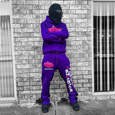 Hip Hop Retro Gothic Sport Hoodie Set