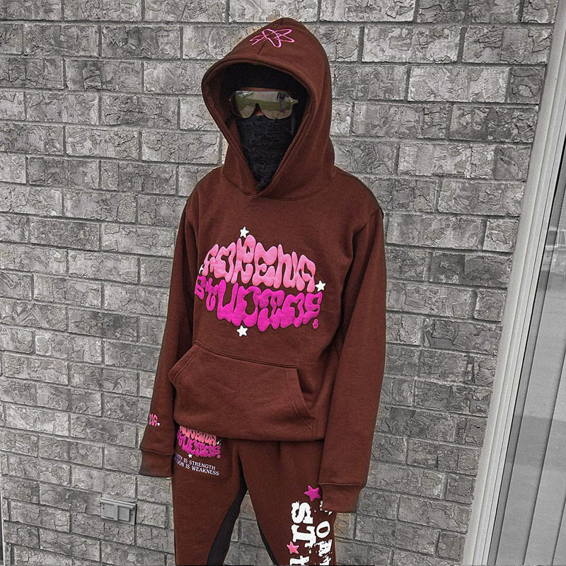 Hip Hop Retro Gothic Sport Hoodie Set