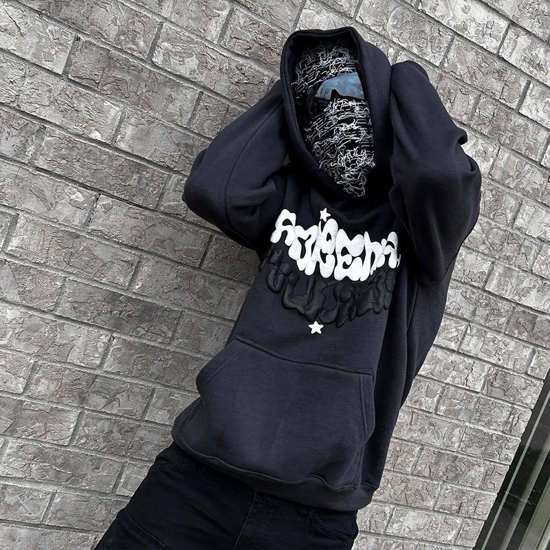 Hip Hop Retro Gothic Sport Hoodie Set