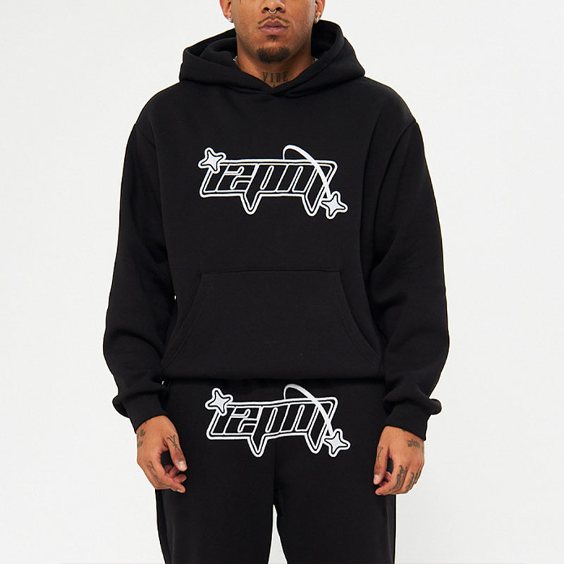 Hip Hop Letter Hoodie Set