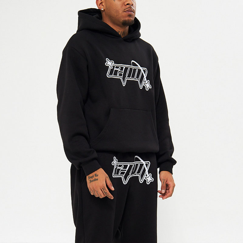 Hip Hop Letter Hoodie Set