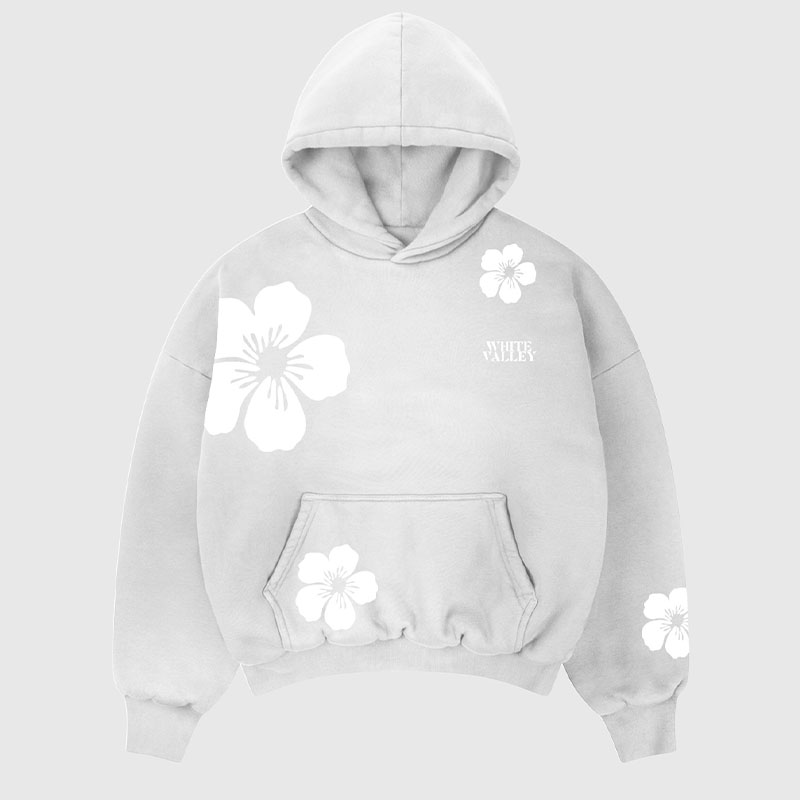 Hip Hop Floral Bubble Print Hoodie Set