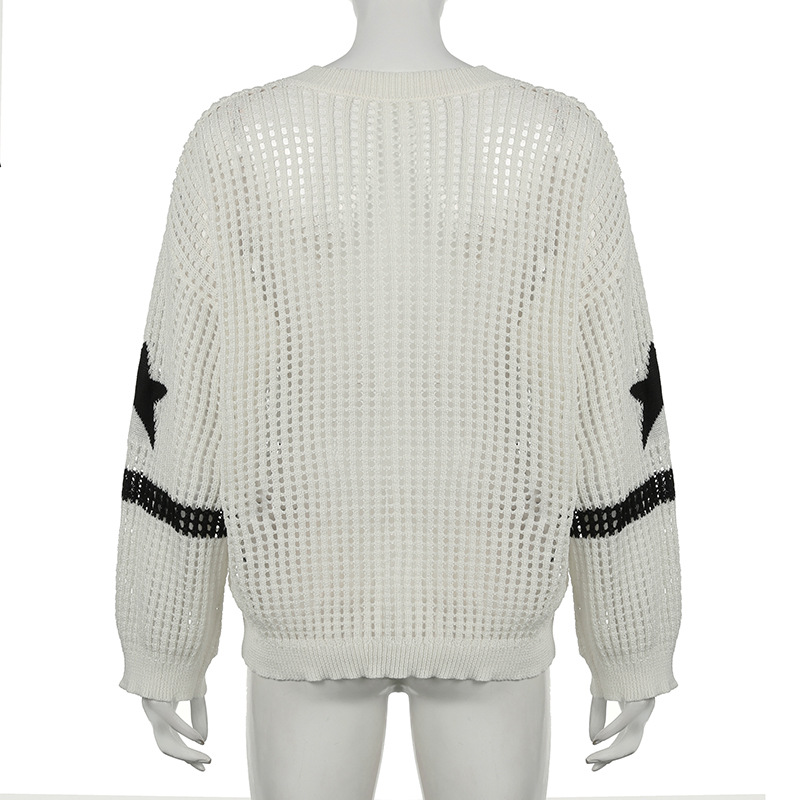 N'99 Cutout Slouchy Digital Sweater