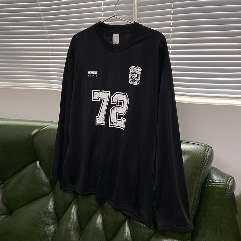 N'72 Printed Stripe Athletic Long Sleeve T-Shirt