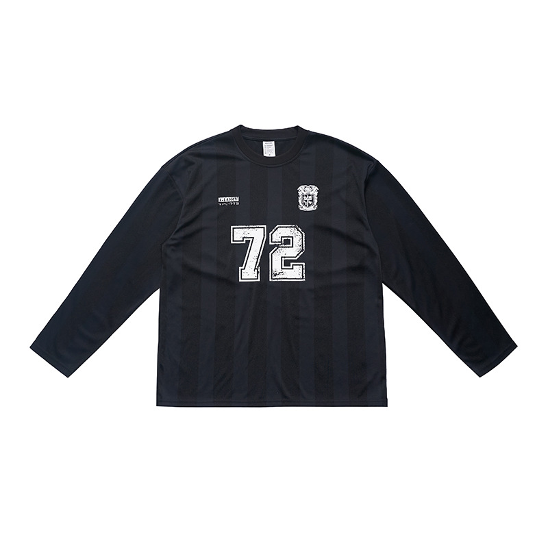 N'72 Printed Stripe Athletic Long Sleeve T-Shirt